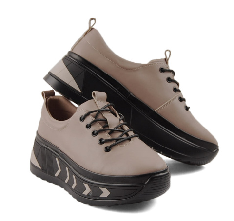 Filippo DP6427 beżowe skórzane półbuty