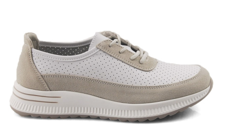 Filippo DP6717 białe skórzane półbuty