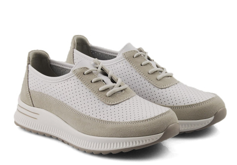 Filippo DP6717 białe skórzane półbuty