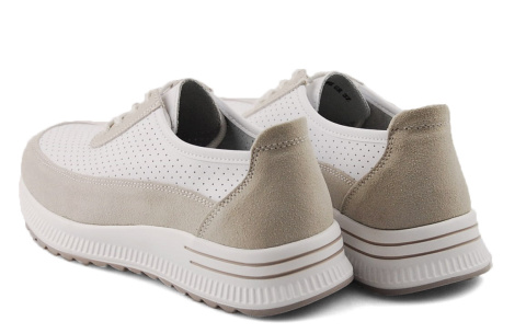 Filippo DP6717 białe skórzane półbuty