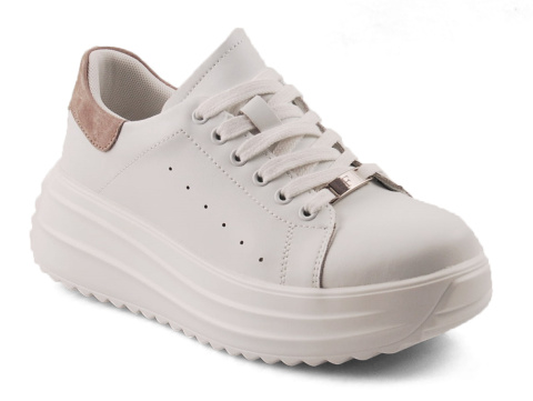 Filippo DP6739 białe skórzane sneakersy Filippo DP6739 białe skórzane sneakersy