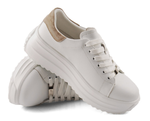 Filippo DP6739 białe skórzane sneakersy Filippo DP6739 białe skórzane sneakersy