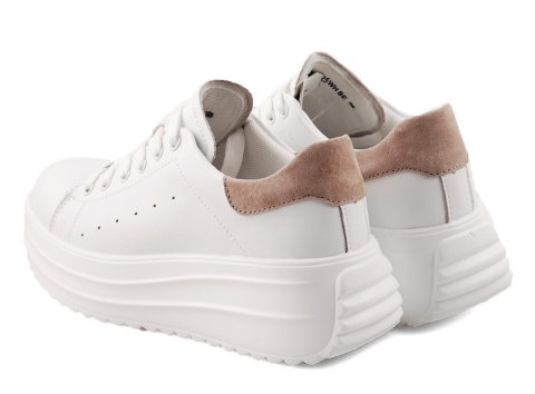 Filippo DP6739 białe skórzane sneakersy Filippo DP6739 białe skórzane sneakersy