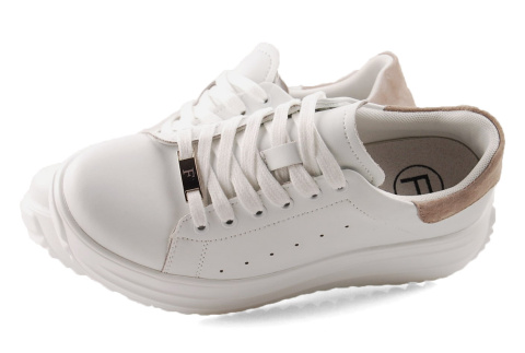 Filippo DP6739 białe skórzane sneakersy Filippo DP6739 białe skórzane sneakersy