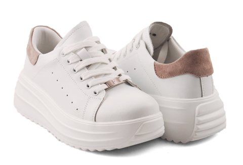 Filippo DP6739 białe skórzane sneakersy Filippo DP6739 białe skórzane sneakersy