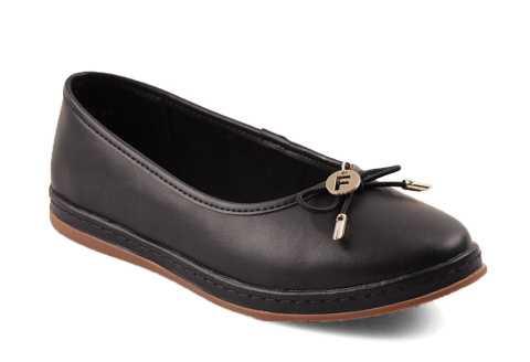 Filippo DP6856 czarne skórzane baleriny