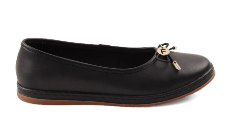 Filippo DP6856 czarne skórzane baleriny