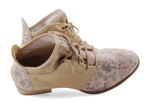 Maciejka 04744-53 beżowe skórzane botki