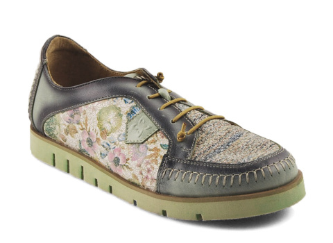 Maciejka 06784-09 zielone skórzane półbuty