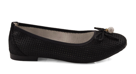 T.Sokolski W25-225 czarne skórzane baleriny