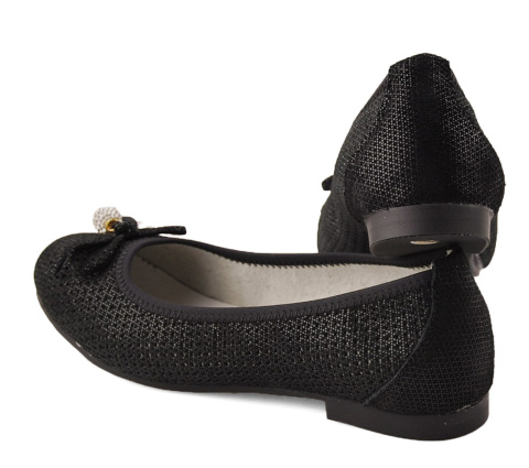 T.Sokolski W25-225 czarne skórzane baleriny