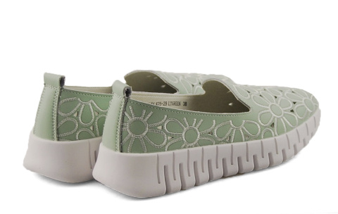 T.Sokolski W25-29 miętowe skórzane półbuty