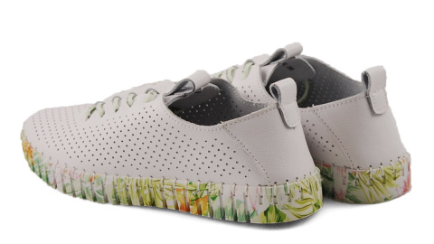 T.Sokolski W25-609 białe skórzane półbuty