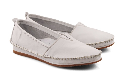 T.Sokolski W25-741 białe skórzane mokasyny