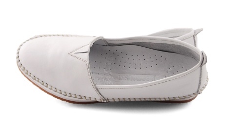 T.Sokolski W25-741 białe skórzane mokasyny