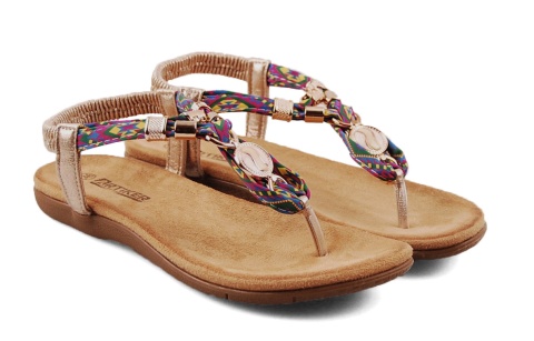 Artiker 54C1324 złote sandały japonki