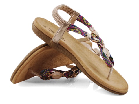 Artiker 54C1324 złote sandały japonki