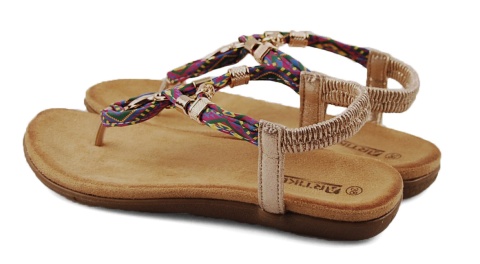 Artiker 54C1324 złote sandały japonki