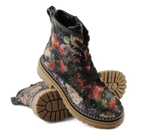 Artiker 57C1054 wieokolorowe botki w kwiaty