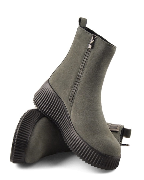 Filippo DBT6392 szare skórzane botki