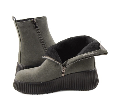 Filippo DBT6392 szare skórzane botki