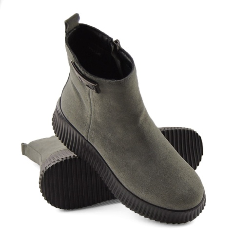 Filippo DBT6392 szare skórzane botki