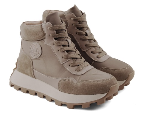 Filippo DBT7158 beżowe skórzane botki