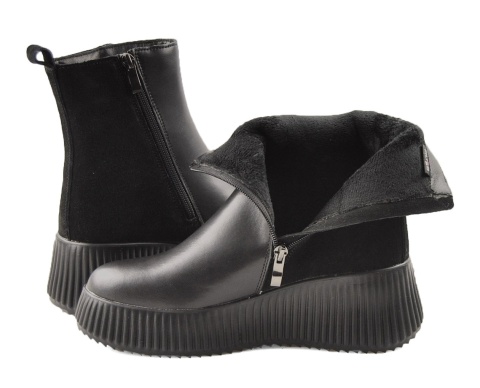 Filippo DBT7268 czarne skórzane botki