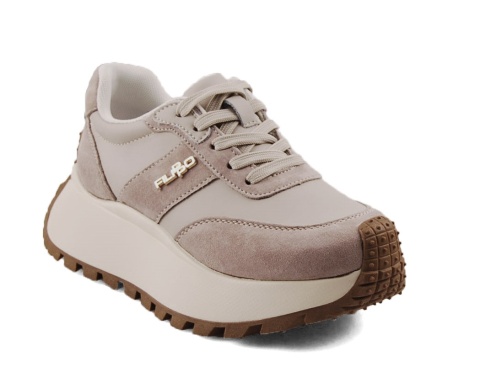 Filippo DP6785 beżowe sneakersy na platformie