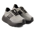 Filippo DP6785 szare skórzane sneakersy