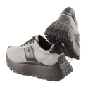 Filippo DP6785 szare skórzane sneakersy