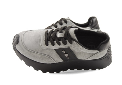 Filippo DP6785 szare skórzane sneakersy