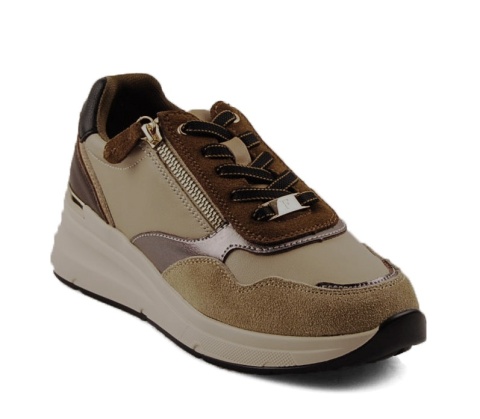 Filippo DP7105 brązowe skórzane sneakersy