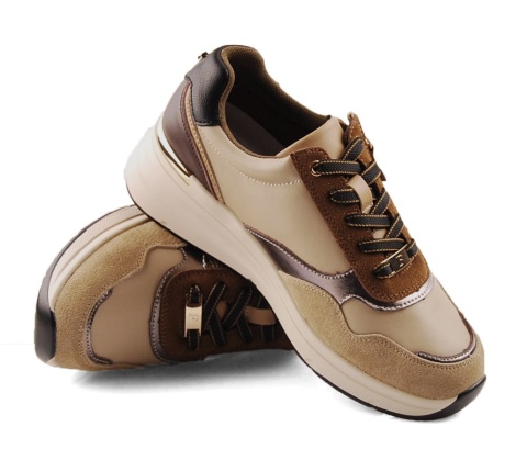 Filippo DP7105 brązowe skórzane sneakersy