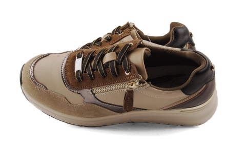 Filippo DP7105 brązowe skórzane sneakersy