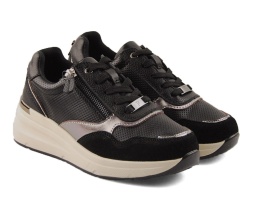Filippo DP7105 czarne skórzane sneakersy