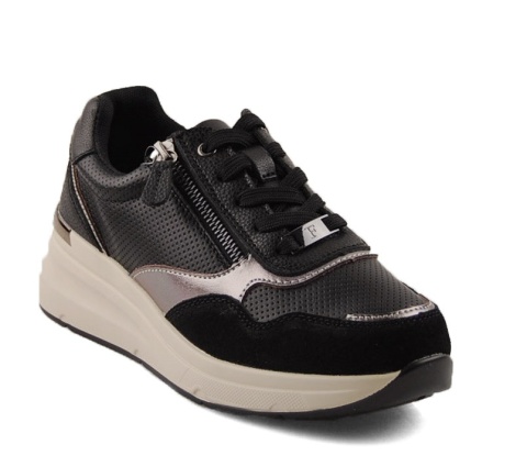 Filippo DP7105 czarne skórzane sneakersy