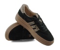 Filippo DP7114 czarne skórzane sneakersy w panterkę