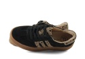Filippo DP7114 czarne skórzane sneakersy w panterkę