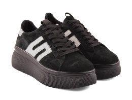 Filippo DP7175 czarne skórzane sneakersy