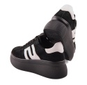 Filippo DP7175 czarne skórzane sneakersy