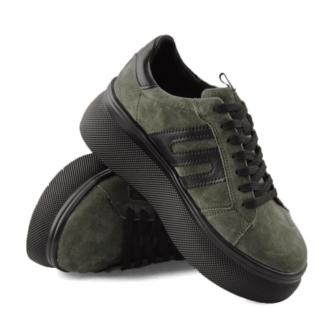Filippo DP7175 zielone skórzane sneakersy Filippo DP7175 zielone skórzane sneakersy