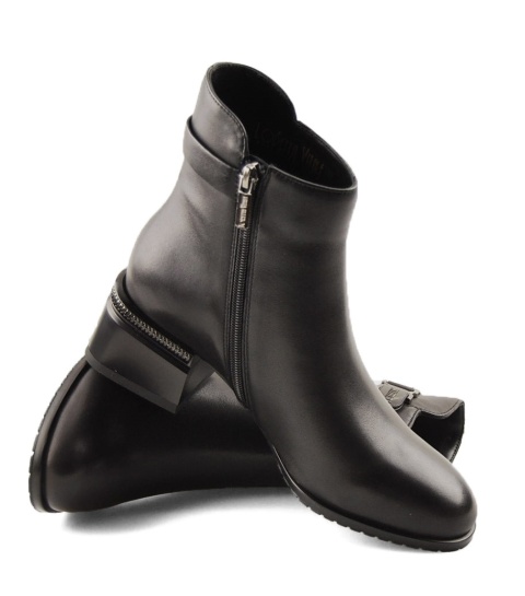 Loretta Vitale C3845 czarne skórzane botki Loretta Vitale C3845 czarne skórzane botki