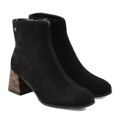 Maciejka K7202-01/00-8 czarne skórzane botki