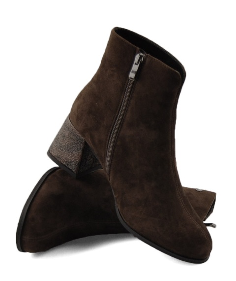 Maciejka K7202-02/00-8 brązowe skórzane botki