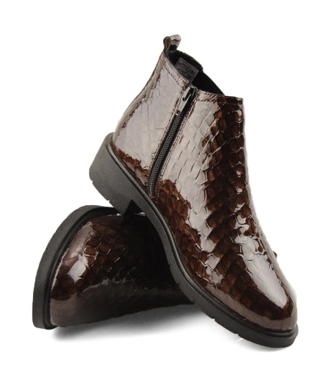 Maciejka P7219-02/00-7 brązowe skórzane sztyblety