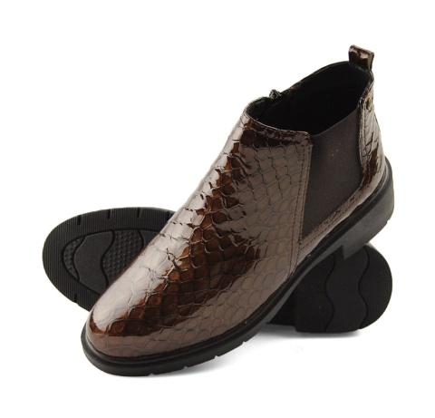 Maciejka P7219-02/00-7 brązowe skórzane sztyblety