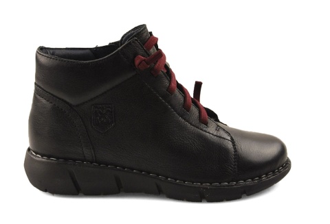Maciejka P7240-01/00-1 czarne skórzane botki