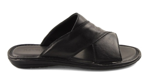 T.Sokolski 1807 czarne skórzane klapki