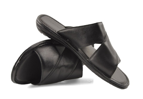 T.Sokolski 1807 czarne skórzane klapki